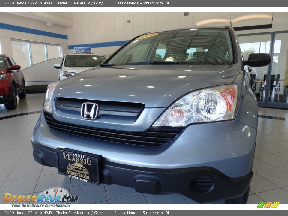 2009 Honda CR-V LX 4WD Glacier Blue Metallic / Gray Photo #7