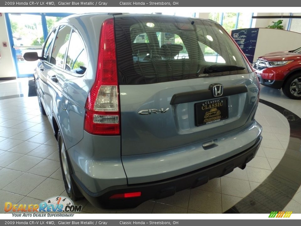 2009 Honda CR-V LX 4WD Glacier Blue Metallic / Gray Photo #9