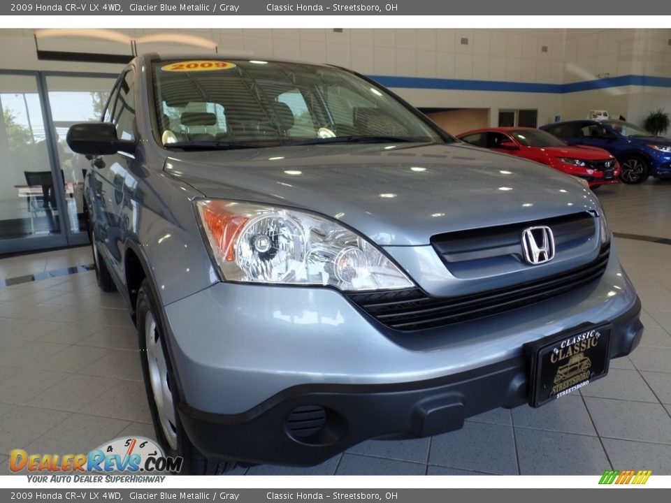 2009 Honda CR-V LX 4WD Glacier Blue Metallic / Gray Photo #12