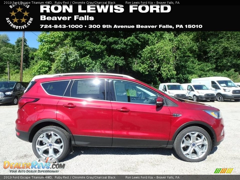 2019 Ford Escape Titanium 4WD Ruby Red / Chromite Gray/Charcoal Black Photo #1