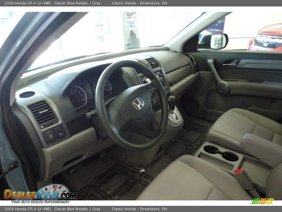 2009 Honda CR-V LX 4WD Glacier Blue Metallic / Gray Photo #15