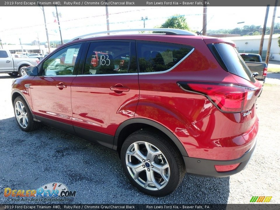 2019 Ford Escape Titanium 4WD Ruby Red / Chromite Gray/Charcoal Black Photo #5