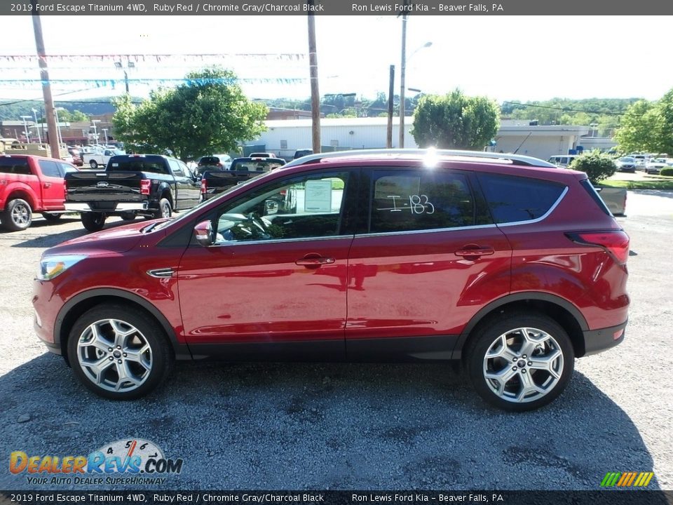 2019 Ford Escape Titanium 4WD Ruby Red / Chromite Gray/Charcoal Black Photo #6