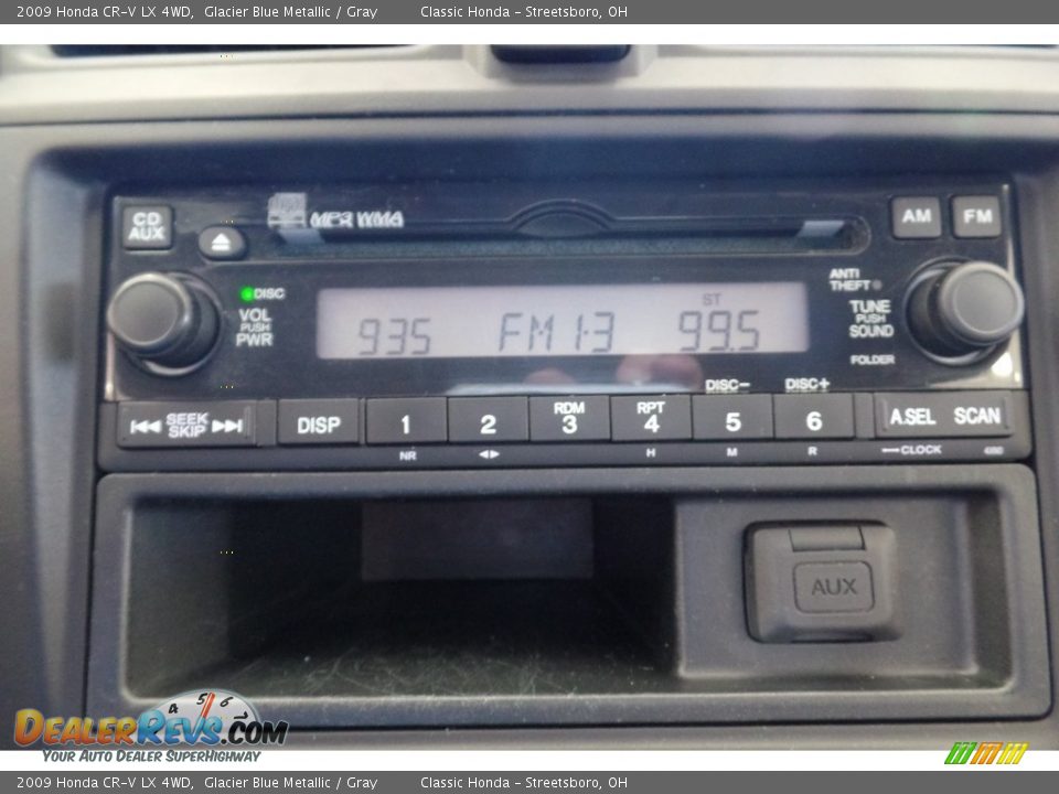 2009 Honda CR-V LX 4WD Glacier Blue Metallic / Gray Photo #24