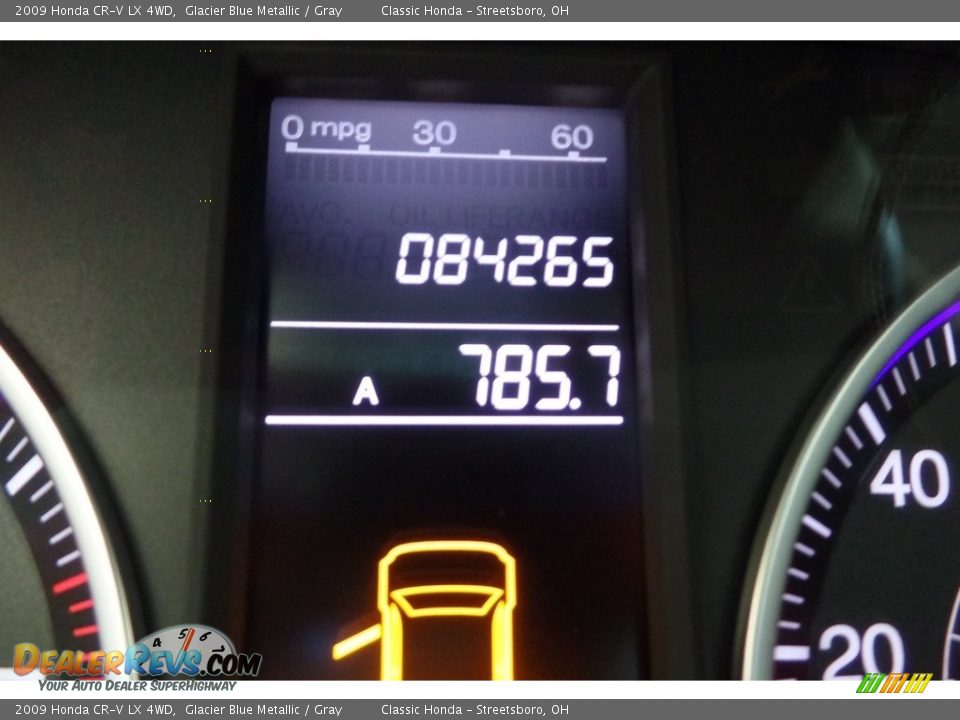 2009 Honda CR-V LX 4WD Glacier Blue Metallic / Gray Photo #29
