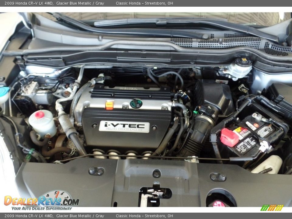 2009 Honda CR-V LX 4WD Glacier Blue Metallic / Gray Photo #31