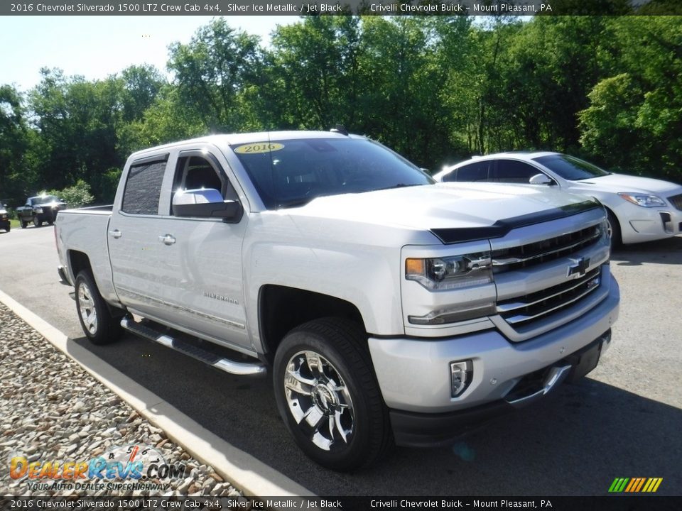 2016 Chevrolet Silverado 1500 LTZ Crew Cab 4x4 Silver Ice Metallic / Jet Black Photo #8