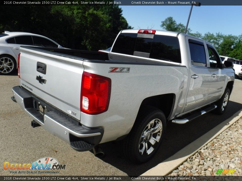 2016 Chevrolet Silverado 1500 LTZ Crew Cab 4x4 Silver Ice Metallic / Jet Black Photo #9