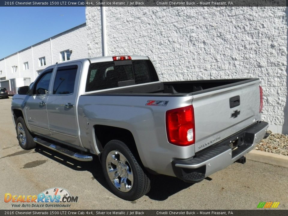 2016 Chevrolet Silverado 1500 LTZ Crew Cab 4x4 Silver Ice Metallic / Jet Black Photo #13