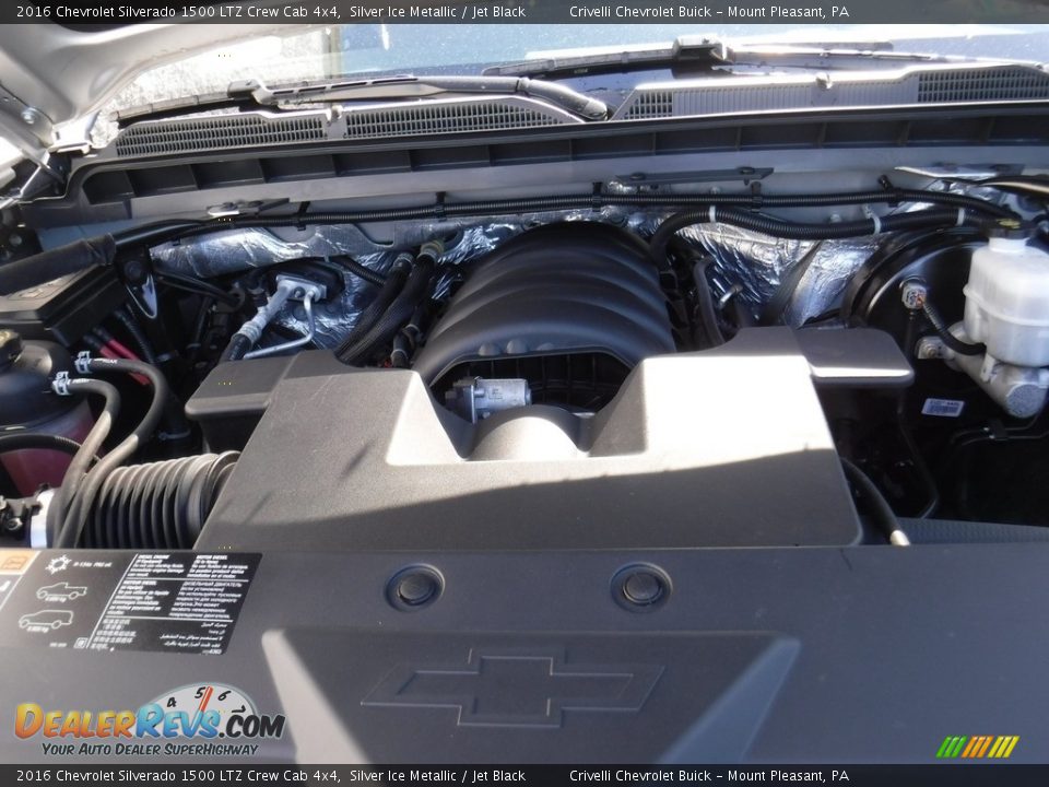 2016 Chevrolet Silverado 1500 LTZ Crew Cab 4x4 Silver Ice Metallic / Jet Black Photo #15