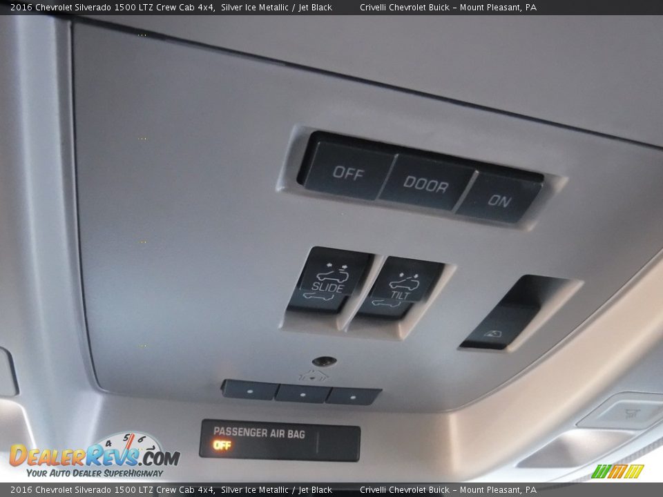 2016 Chevrolet Silverado 1500 LTZ Crew Cab 4x4 Silver Ice Metallic / Jet Black Photo #25