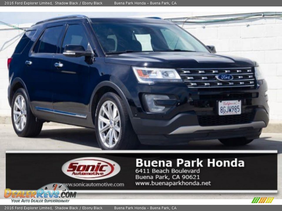 2016 Ford Explorer Limited Shadow Black / Ebony Black Photo #1