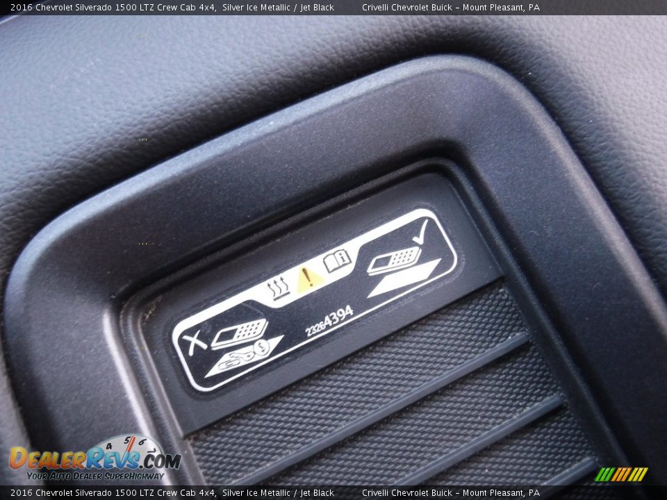 2016 Chevrolet Silverado 1500 LTZ Crew Cab 4x4 Silver Ice Metallic / Jet Black Photo #32