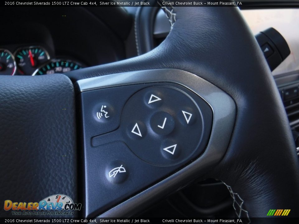 2016 Chevrolet Silverado 1500 LTZ Crew Cab 4x4 Silver Ice Metallic / Jet Black Photo #34
