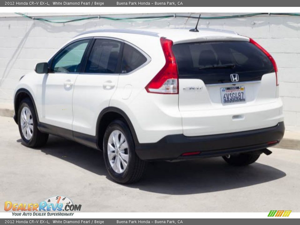 2012 Honda CR-V EX-L White Diamond Pearl / Beige Photo #2