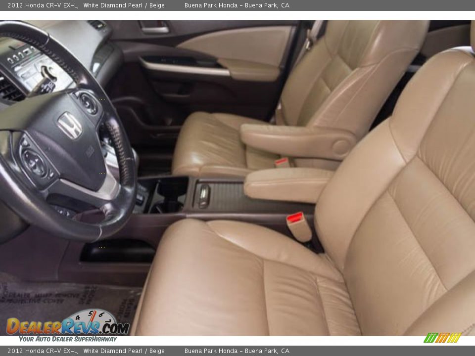 2012 Honda CR-V EX-L White Diamond Pearl / Beige Photo #3