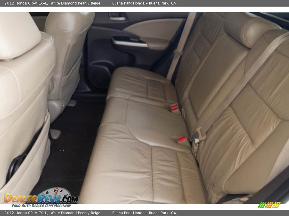 2012 Honda CR-V EX-L White Diamond Pearl / Beige Photo #4
