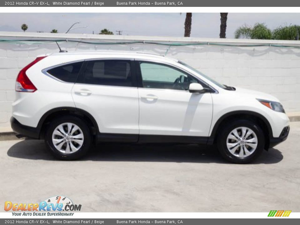 2012 Honda CR-V EX-L White Diamond Pearl / Beige Photo #10