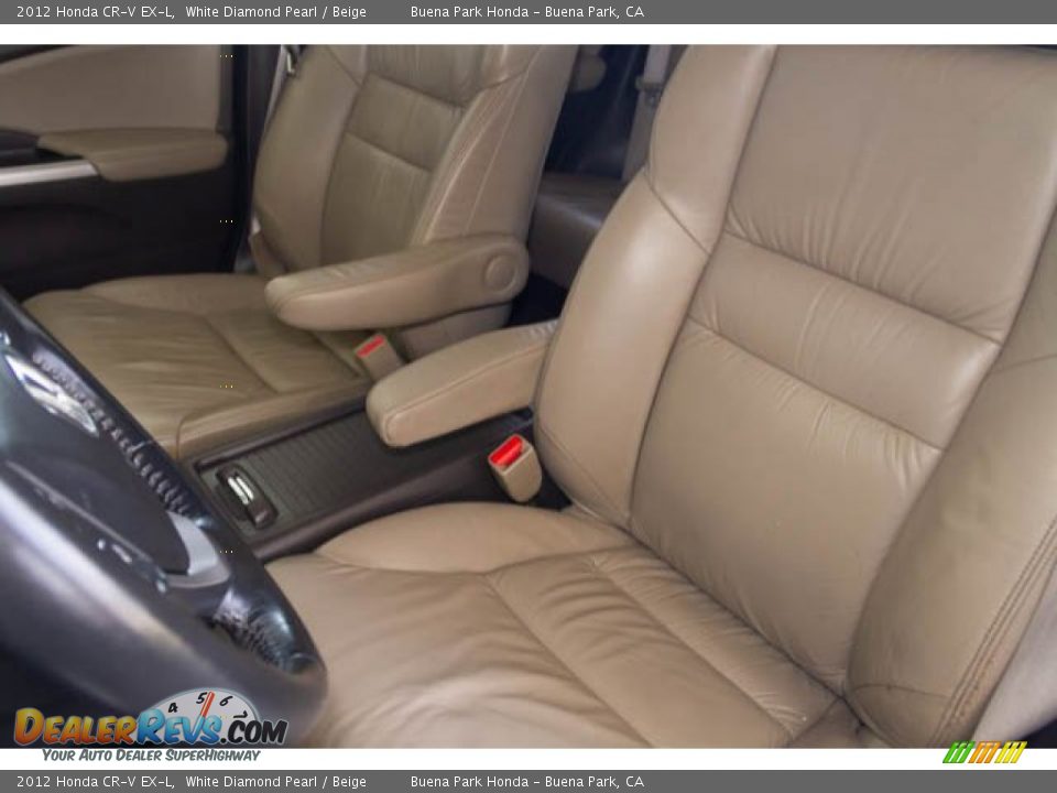 2012 Honda CR-V EX-L White Diamond Pearl / Beige Photo #13