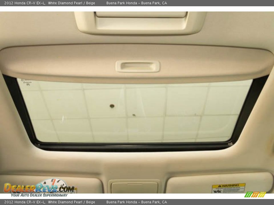 2012 Honda CR-V EX-L White Diamond Pearl / Beige Photo #14