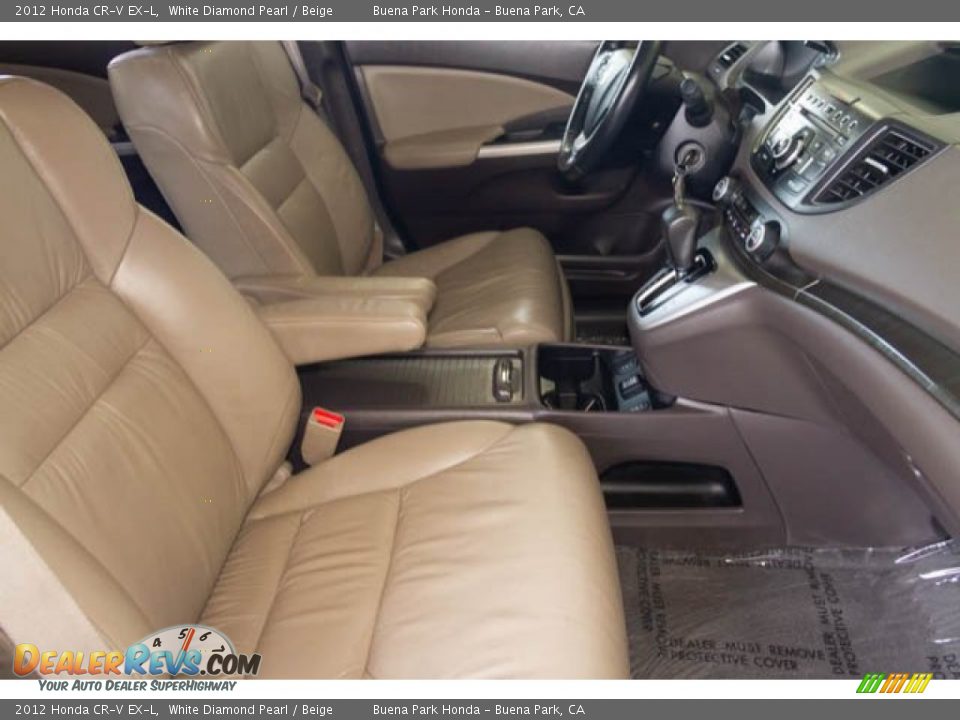 2012 Honda CR-V EX-L White Diamond Pearl / Beige Photo #20