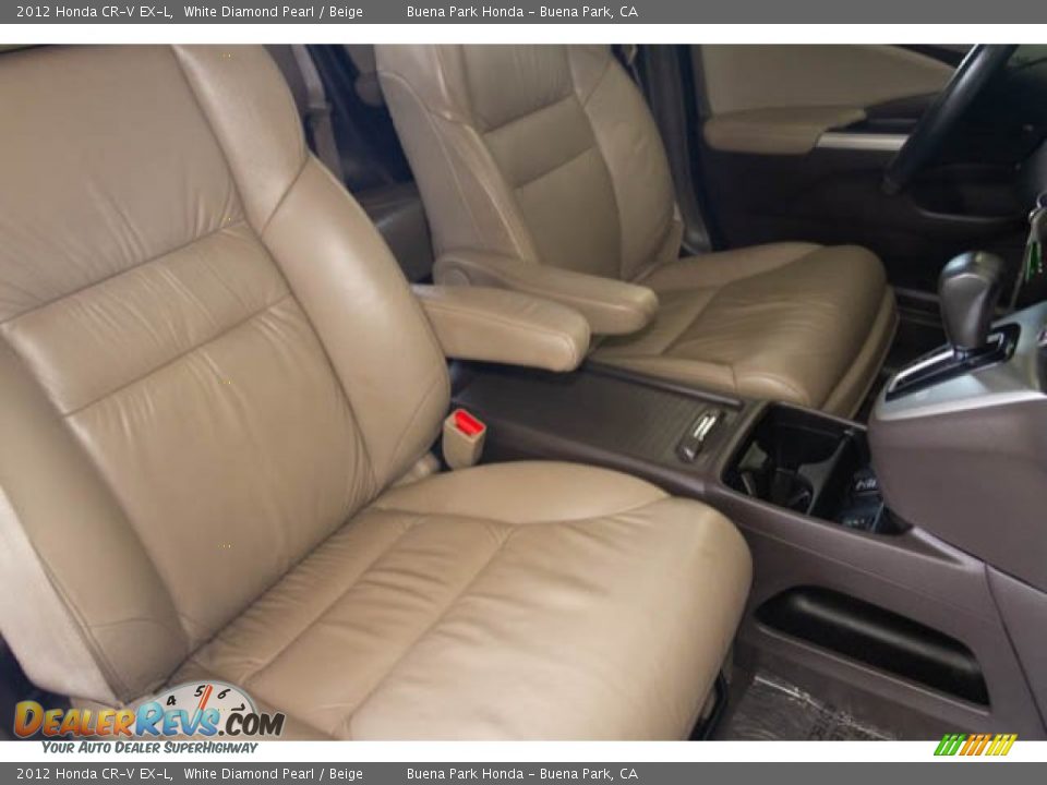 2012 Honda CR-V EX-L White Diamond Pearl / Beige Photo #21