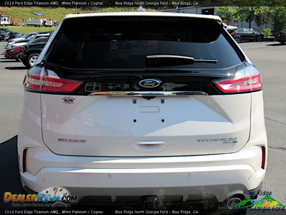 2019 Ford Edge Titanium AWD White Platinum / Cognac Photo #4