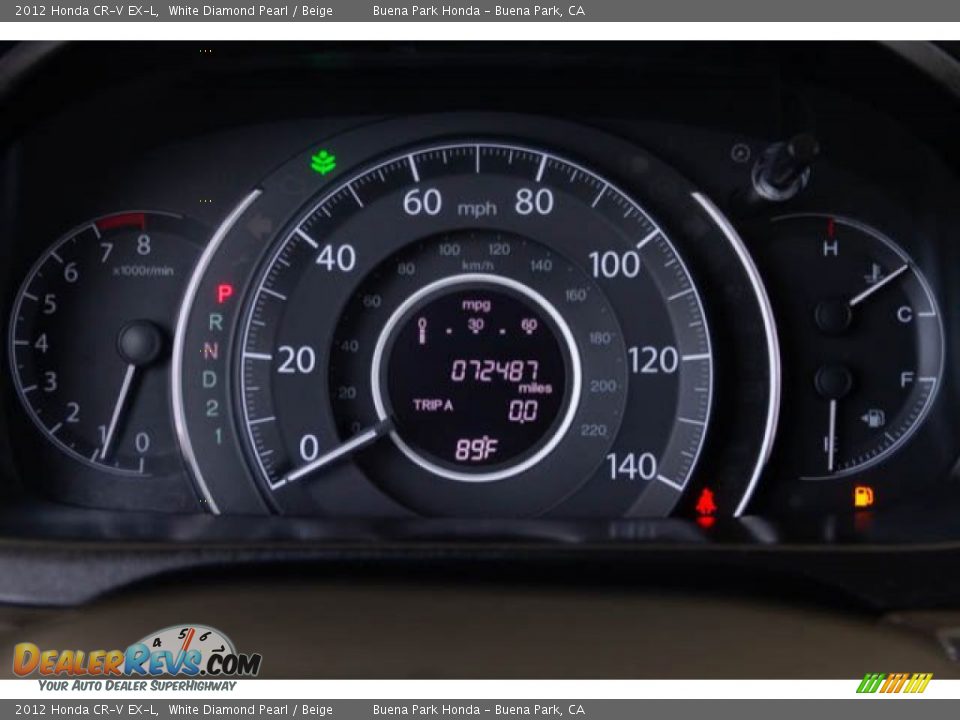 2012 Honda CR-V EX-L White Diamond Pearl / Beige Photo #23