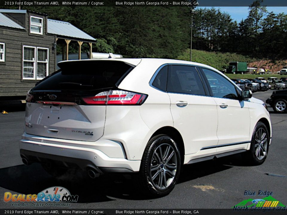 2019 Ford Edge Titanium AWD White Platinum / Cognac Photo #5