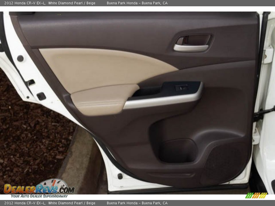 2012 Honda CR-V EX-L White Diamond Pearl / Beige Photo #27