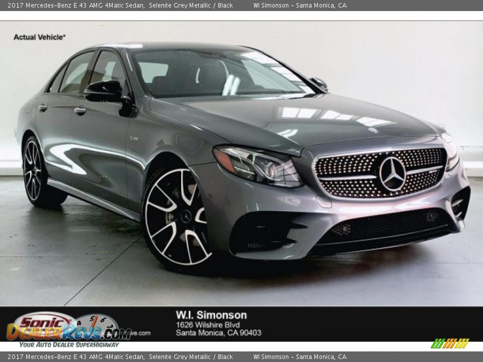 2017 Mercedes-Benz E 43 AMG 4Matic Sedan Selenite Grey Metallic / Black Photo #1