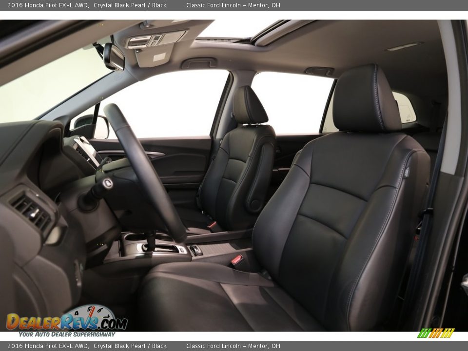2016 Honda Pilot EX-L AWD Crystal Black Pearl / Black Photo #6