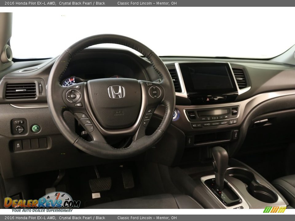 2016 Honda Pilot EX-L AWD Crystal Black Pearl / Black Photo #7