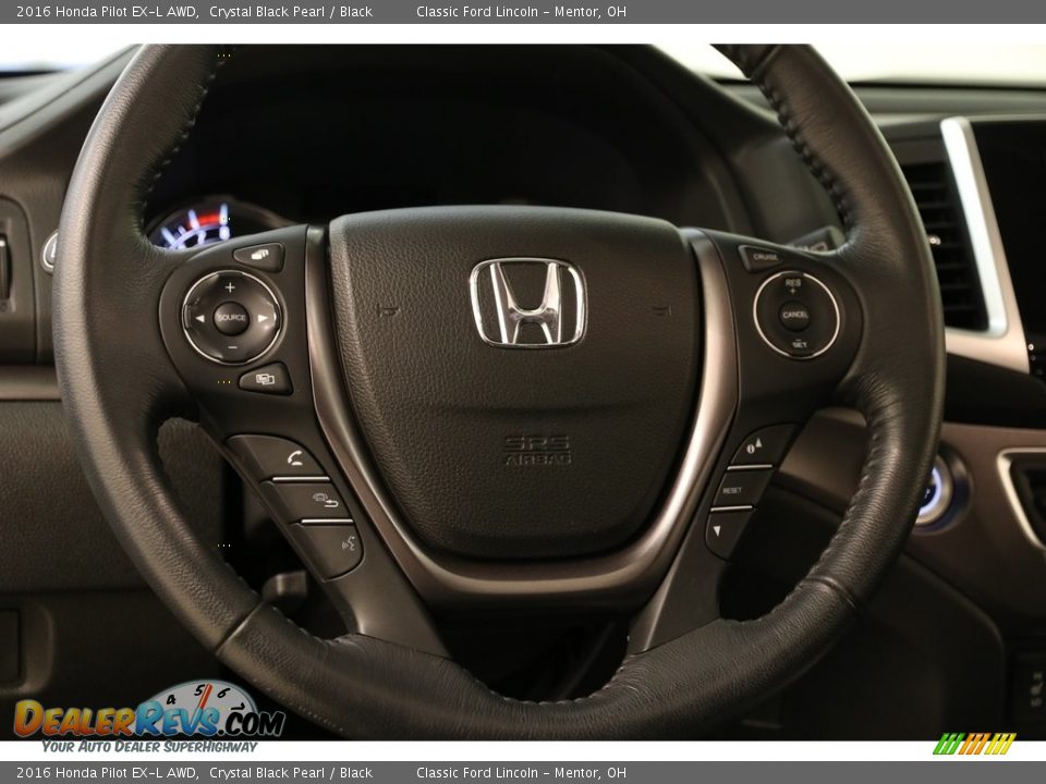2016 Honda Pilot EX-L AWD Crystal Black Pearl / Black Photo #8