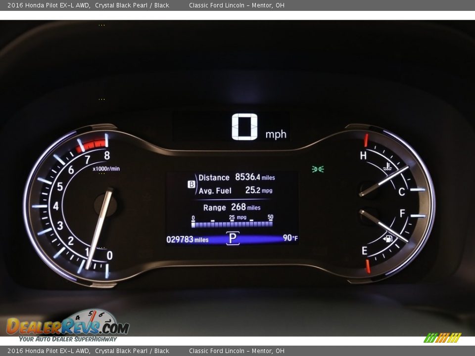 2016 Honda Pilot EX-L AWD Crystal Black Pearl / Black Photo #9