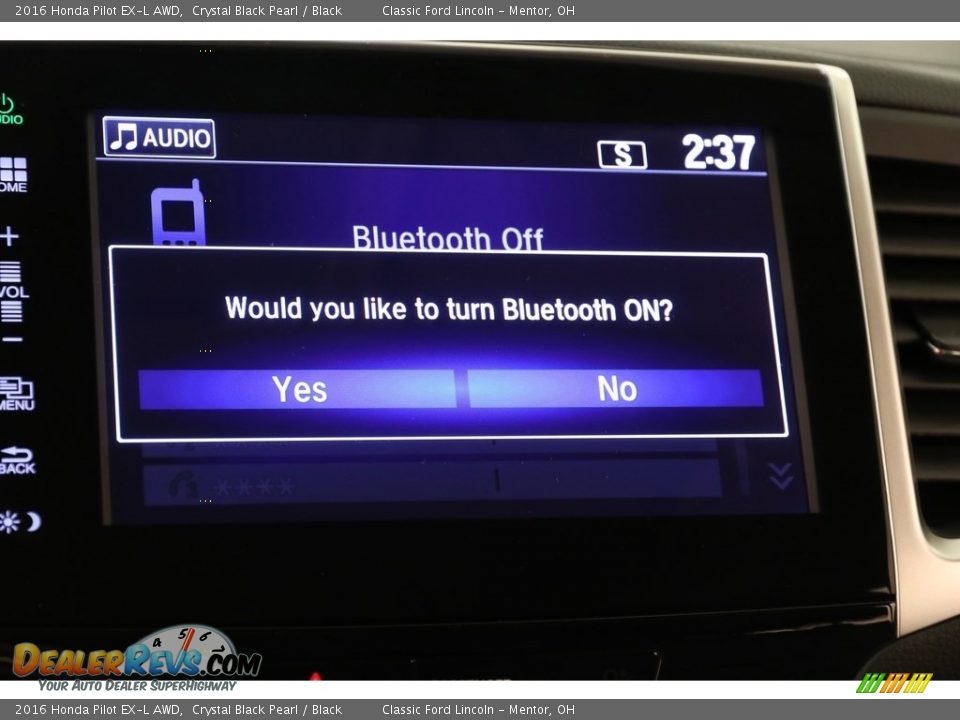 2016 Honda Pilot EX-L AWD Crystal Black Pearl / Black Photo #12