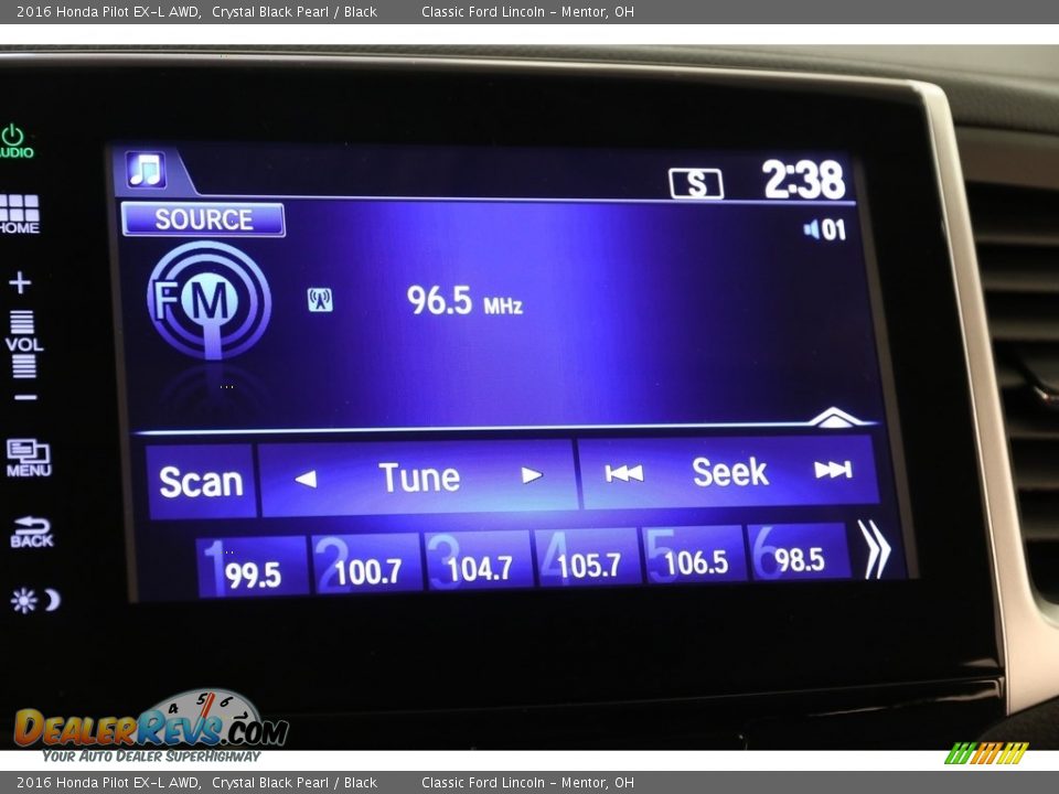 2016 Honda Pilot EX-L AWD Crystal Black Pearl / Black Photo #13