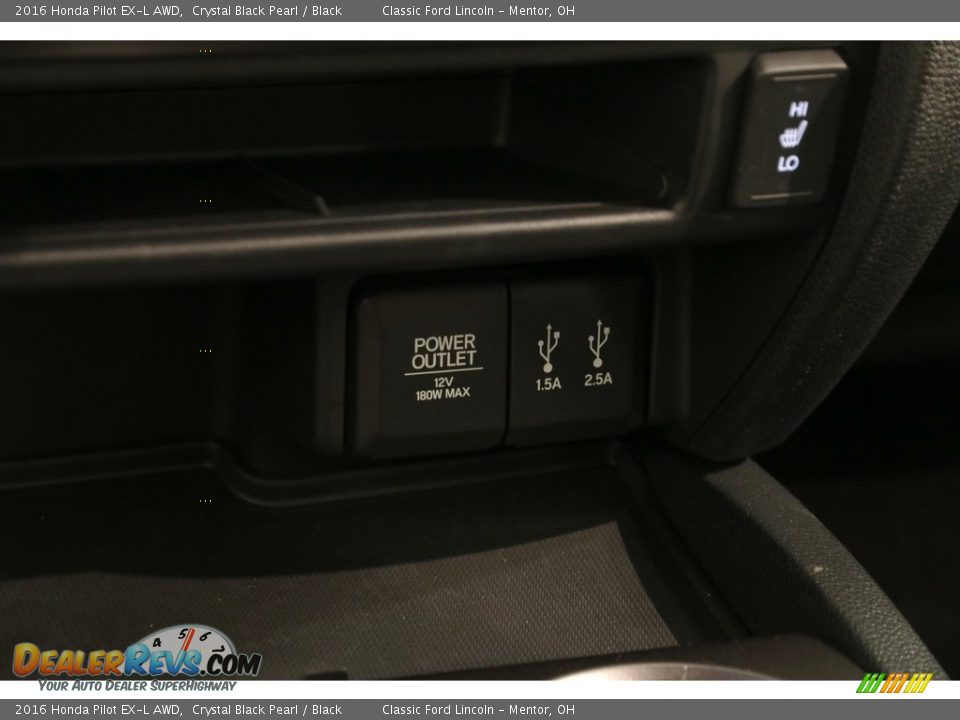 2016 Honda Pilot EX-L AWD Crystal Black Pearl / Black Photo #15