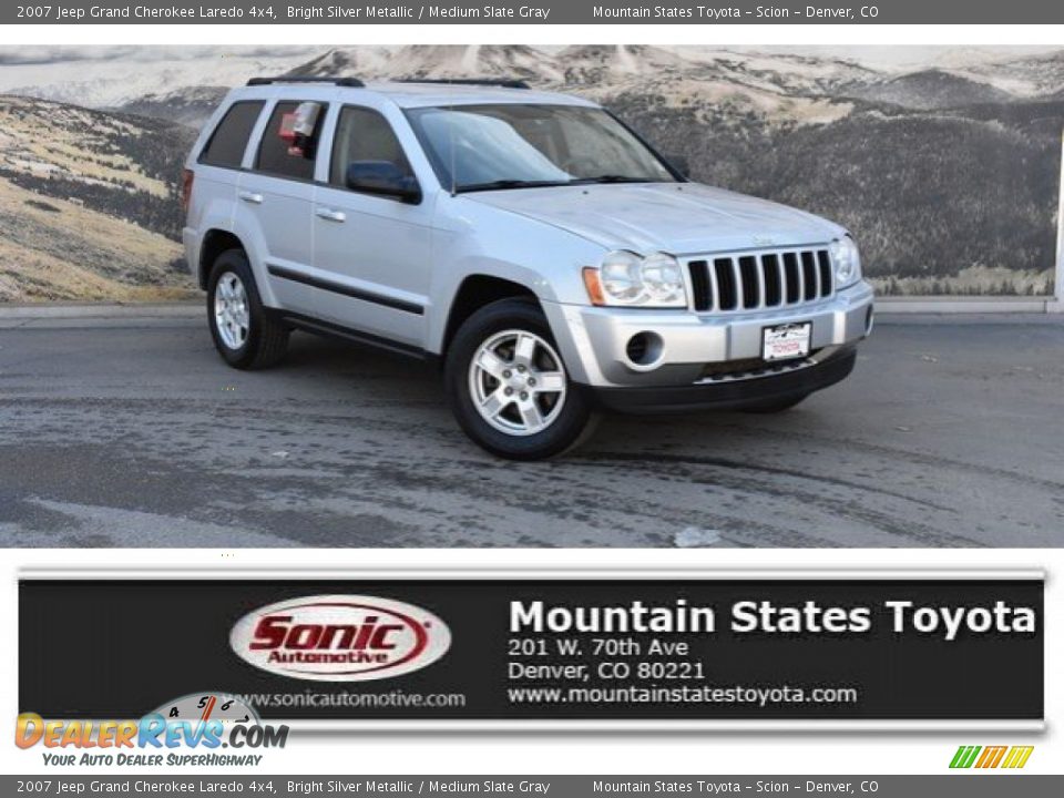 2007 Jeep Grand Cherokee Laredo 4x4 Bright Silver Metallic / Medium Slate Gray Photo #1