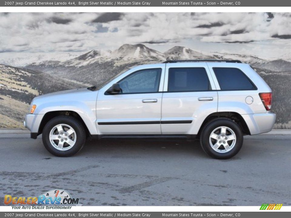 2007 Jeep Grand Cherokee Laredo 4x4 Bright Silver Metallic / Medium Slate Gray Photo #6