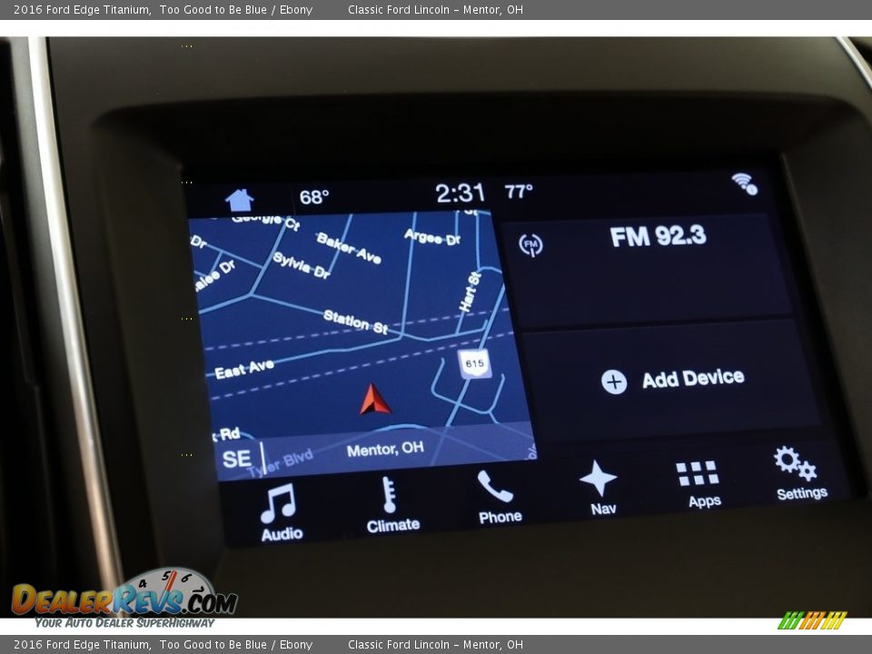 2016 Ford Edge Titanium Too Good to Be Blue / Ebony Photo #12