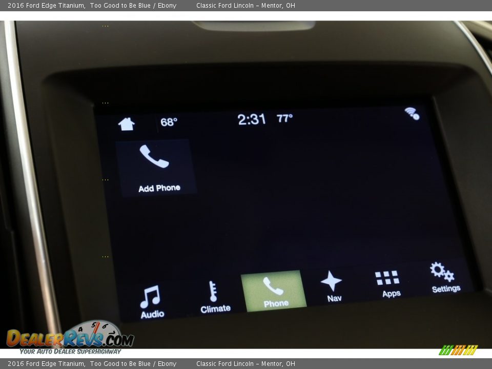 2016 Ford Edge Titanium Too Good to Be Blue / Ebony Photo #14