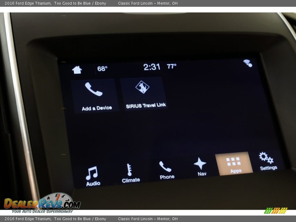 2016 Ford Edge Titanium Too Good to Be Blue / Ebony Photo #15