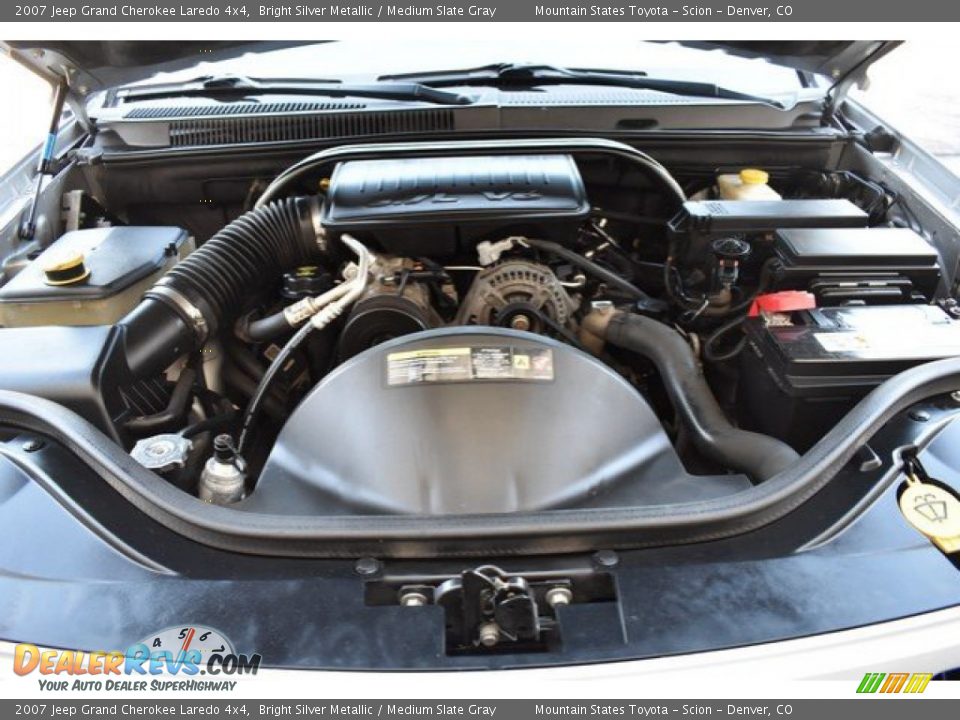 2007 Jeep Grand Cherokee Laredo 4x4 Bright Silver Metallic / Medium Slate Gray Photo #27