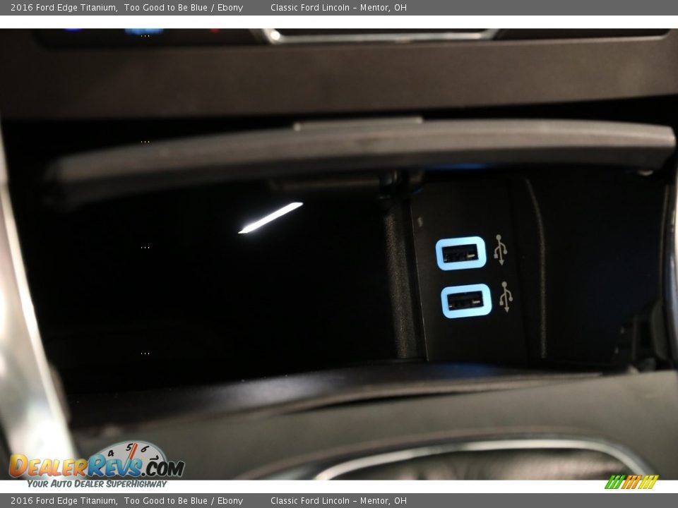 2016 Ford Edge Titanium Too Good to Be Blue / Ebony Photo #20