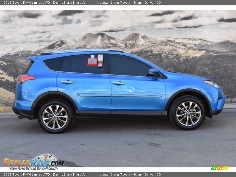 2018 Toyota RAV4 Limited AWD Electric Storm Blue / Ash Photo #2