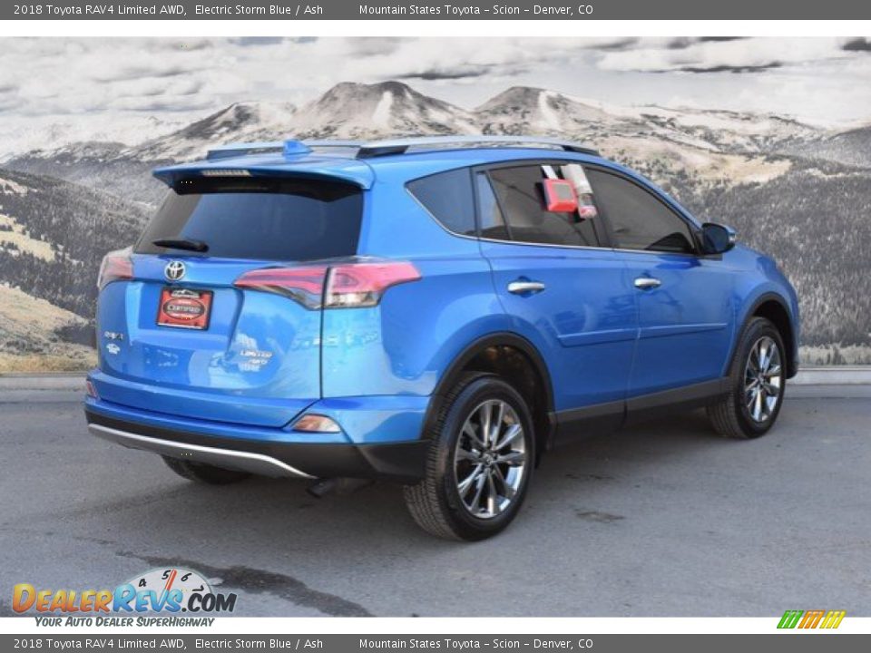 2018 Toyota RAV4 Limited AWD Electric Storm Blue / Ash Photo #3