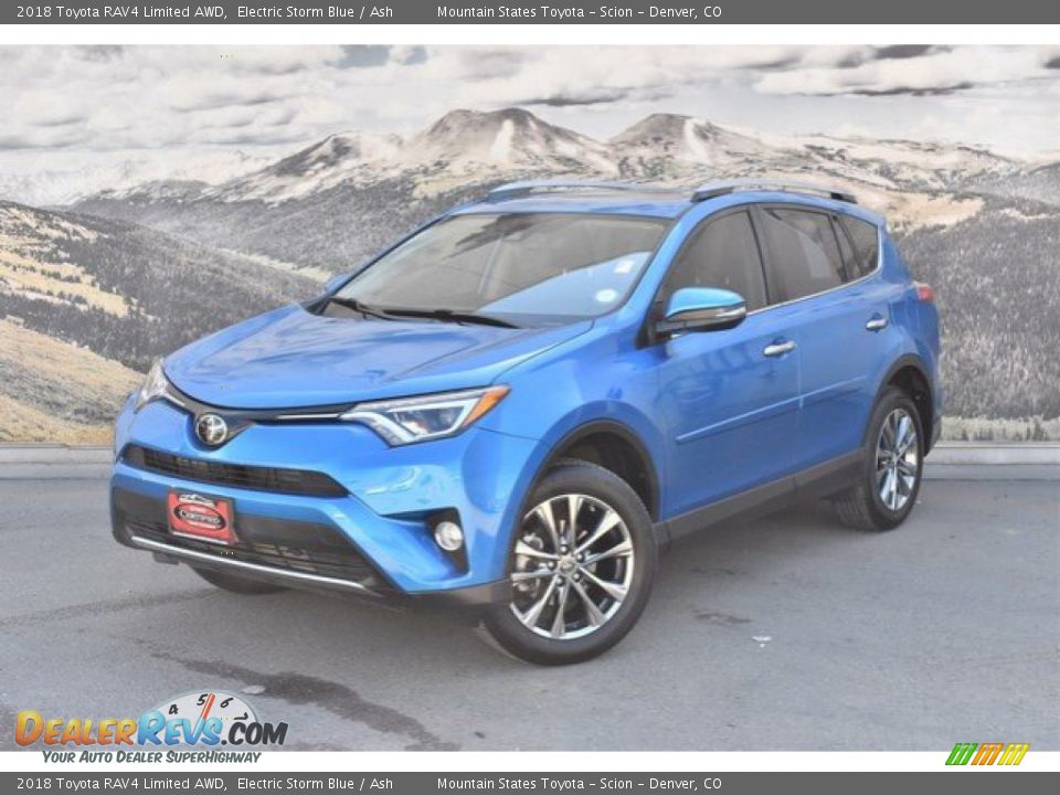 2018 Toyota RAV4 Limited AWD Electric Storm Blue / Ash Photo #5