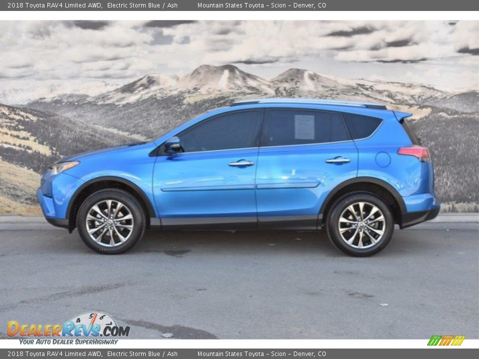 2018 Toyota RAV4 Limited AWD Electric Storm Blue / Ash Photo #6