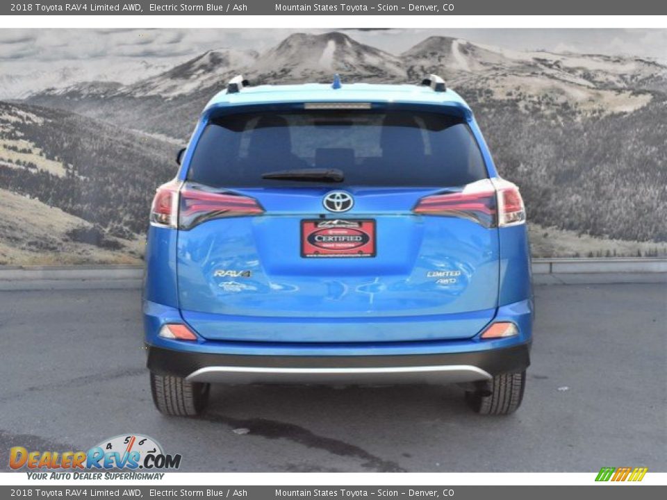 2018 Toyota RAV4 Limited AWD Electric Storm Blue / Ash Photo #8